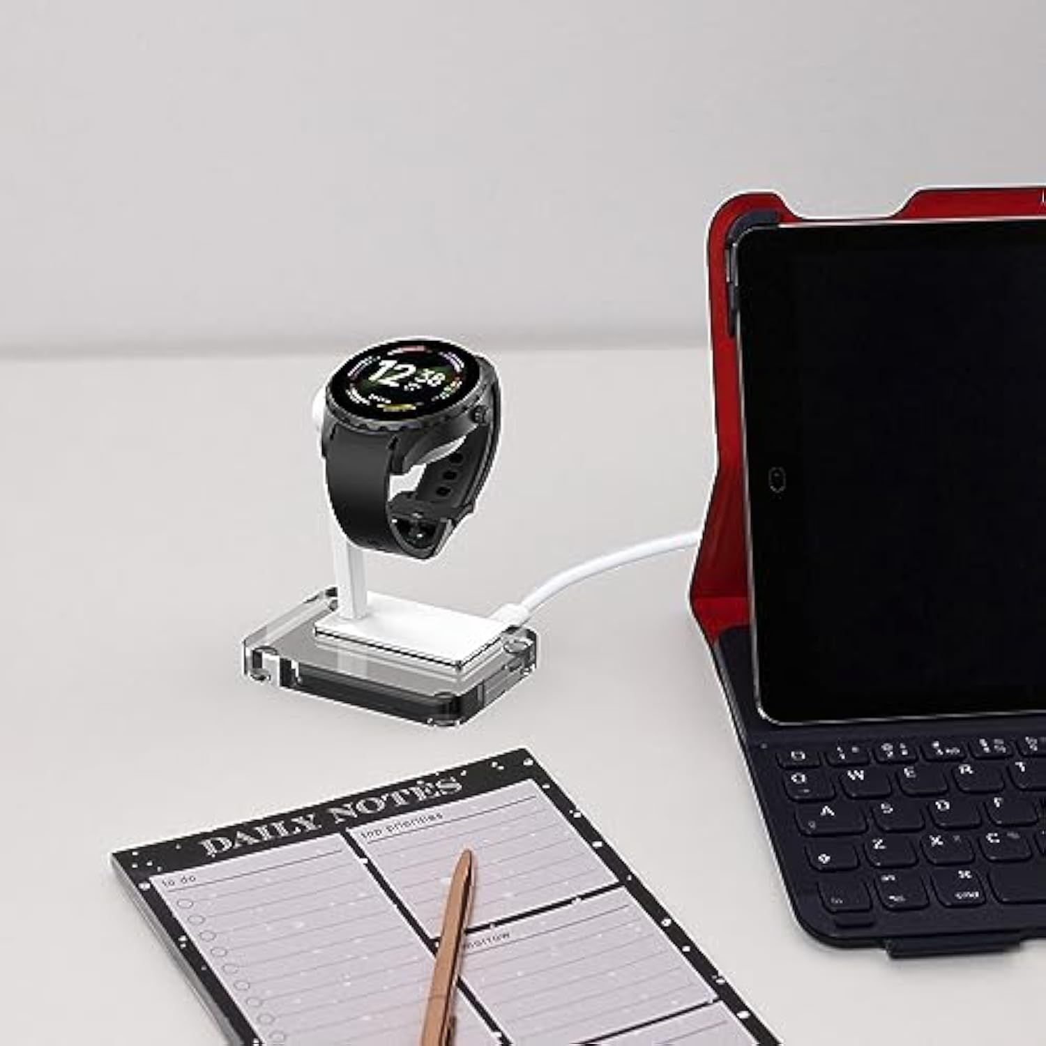 4 Pins Charger/Charging Stand,Compatible With Fossil/Mkors/Cz/Skg/Diesel Touchscreen Smartwatch Gen 6/6 Hybird/5/5E/4 Garrett/Carlyle/Julianna/Sport/Explorist/Venture/Wellness