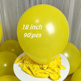 90 Pack Yellow Balloons 18 Inch Yellow Latex Big Balloons For Party Decorations And Events