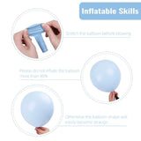 129Pcs Pastel Blue Balloons Different Sizes 18 12 10 5 Inch For Garlan