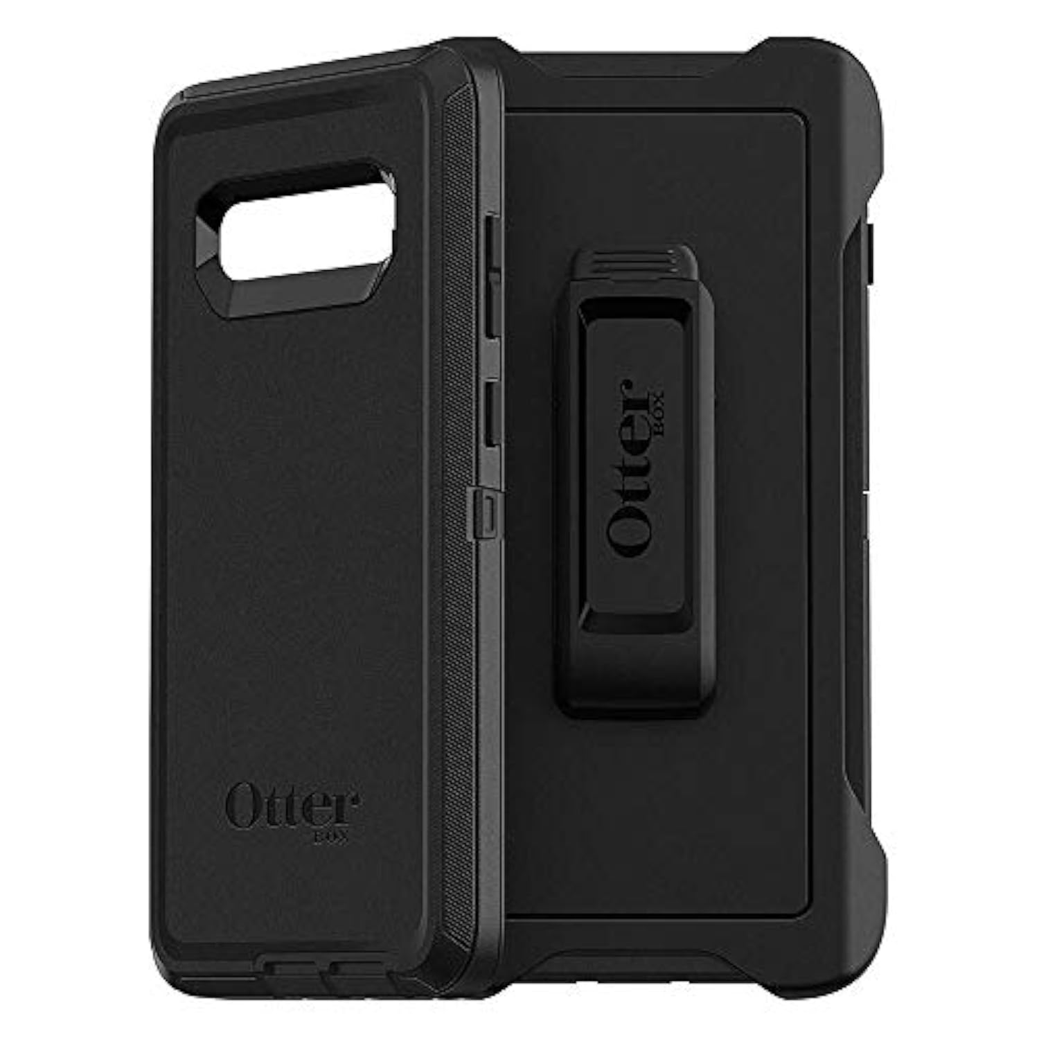 OtterBox Galaxy S10+ Defender Series Case - Black, Rugged & Durable, with Port Protection, Includes Holster Clip Kickstand