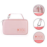 Hard Electronic Organizer Travel Case Electronics Accessories Cable Gadget Wire Storage Tech Bag Double Layer Shockproof Box For Charger Cord Flash Drive Mouse Apple Pencil Power Bank,Rose Gold