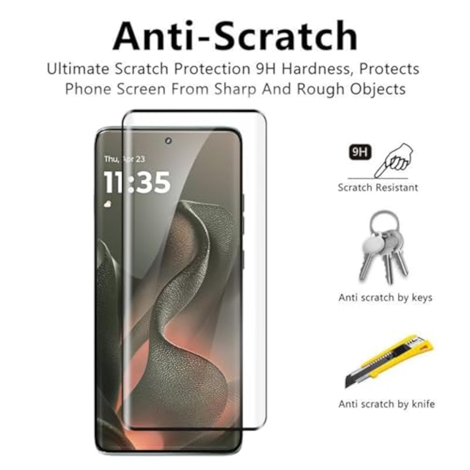 [2+2 Pack For Motorola Edge (2025) Screen Protector + Camera Lens Protector Tempered Glass, 9H Hd Anti-Scratch Case Friendly For Motorola Edge (2025) Tempered Glass Film