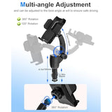 Cigarette Lighter Phone Holder Car Mount Charger [Dual Usb Fast Charging] Car Cigarette Lighter Socket Phone Mount With Adjustable Arm, Car Phone Holder Charger For Iphone 16 Pro, Galaxy S24