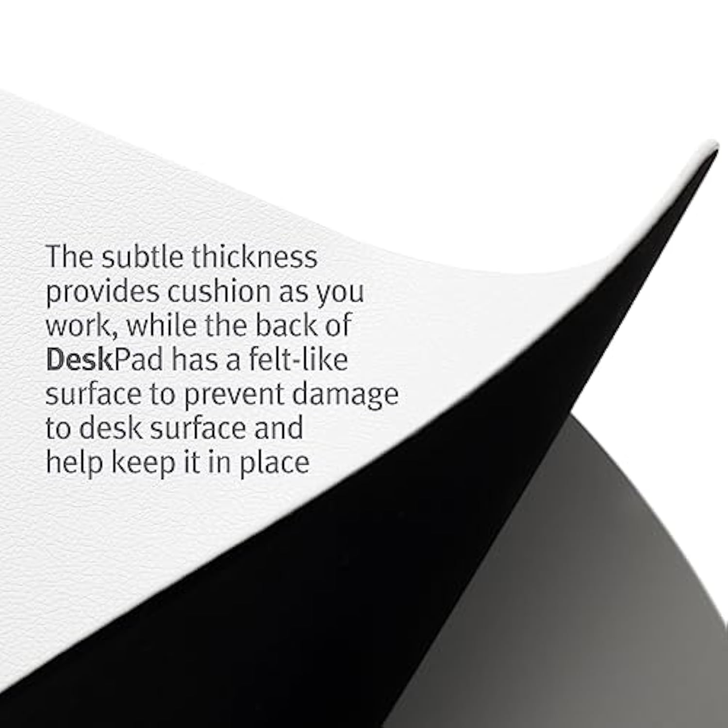 Sustainable Leather Large Desk Pad - Desk Mat For Computer, Mouse Traction Surface, Desk Protector, Large Mouse Pad, Moisture And Heat Resistant, Non-Slip Desk Pad, Spill Resistant, Black