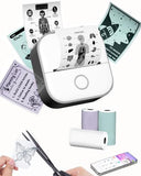 New-Gen T02 Mini Sticker Printer, Ai Generate Image, Portable Inkless Thermal Photo Printer For Diy Journaling, Memos & Photos, Pink