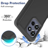 For Moto G Power 2025 Case: Dual Layer Protective Heavy Duty Cell Phone Cover Shockproof Rugged With Hd Screen Protector - Military Protection Bumper Tough - Motorola Moto G Power 2025, Black