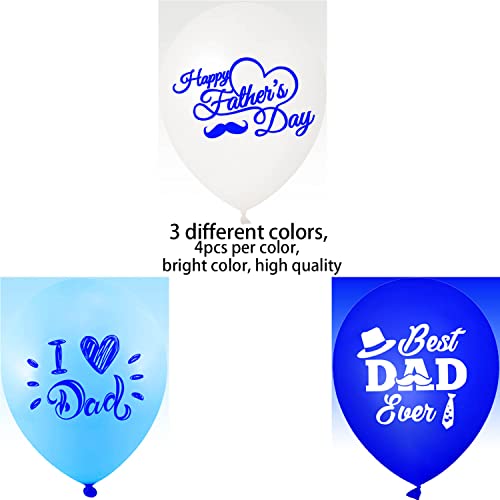 Father's Day Balloons Father's Latex Balloons Decorations 12 Inch Dad Balloons for Father's Themed Party Balloons For Party Supplies Arch Decorations Party Sets-12 PCS