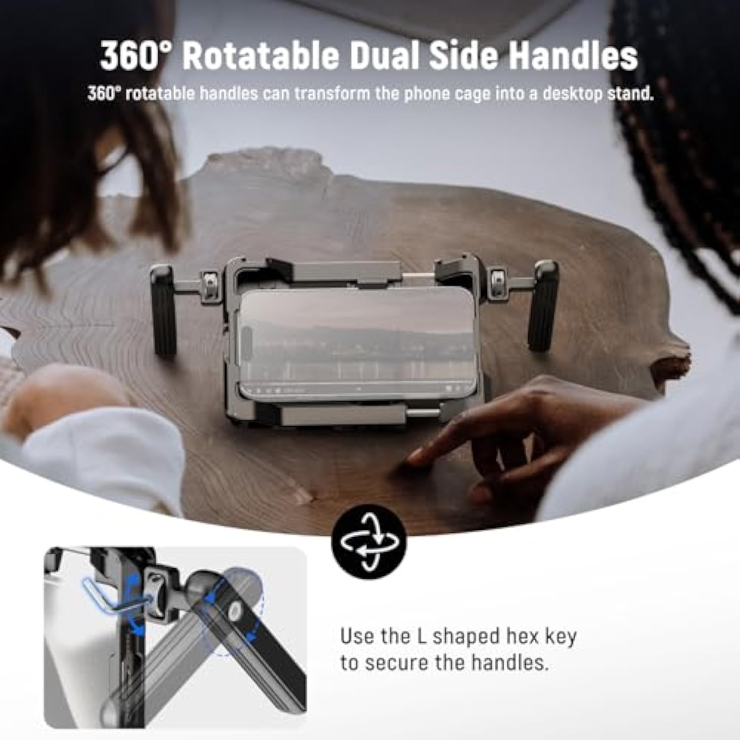Neewer Universal Smartphone Video Rig With Handles, 67Mm Filter Adapter, Anti Drop Cold Shoe For Dji Mic, Phone Cage Stabilizer For Video Recording For Iphone 15 Pro Max S23 Ultra Pixel 8 Pro, Pa017