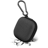 Earbud Case Hard Eva Earphone Carrying Case Cell Phone Accessories Storage Bag With Carabiner For Airpods Headset Earphone Flash Drive Charging Cable Key Wall Charger Usb Adapter Cable (Black 2Pack)