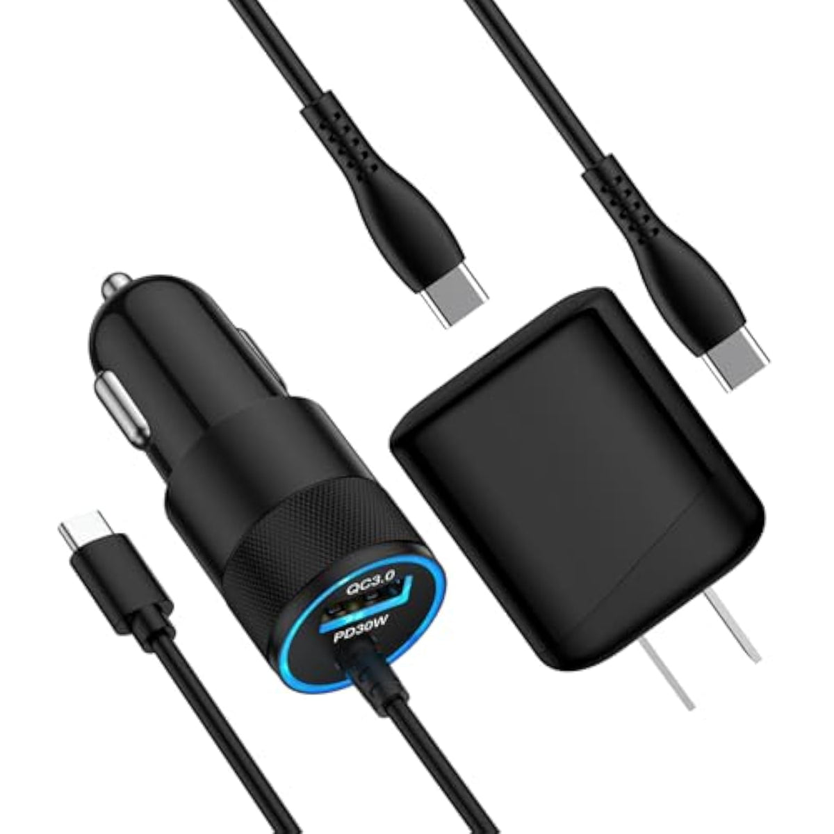 For Iphone 16E 17 Pro Max Air, Fast Car Phone Charger Adapter For Iphone 16E, 16, 16 Pro Max, 16 Pro, 16 Plus, 15 Series, Accessories Usb C Wall Charger With Car Adapter With 3Ft/6Ft Cable