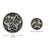 Celtic Horses Metal Shank Buttons. Blazer Button Set. 3 Pcs Of 25Mm, 8