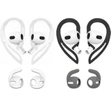 Sport Eartips Hook Covers Compatible With Airpods 3 2021, 2 Pairs Anti Slip Anti Lost Adjustable Soft Silicone Ear Hook & 2 Pairs Sport Ear Tips, Compatible With Airpods 3, 2+2 Pairs Blackwhite