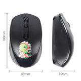 2.4Ghz Wireless Mouse Cute Cartoon Computer Mouse Dpi Adjustable Small Cordless Mouse Kids Mouse Silent Click Usb Mouse For Laptop Computer Kids Gifts (Black)