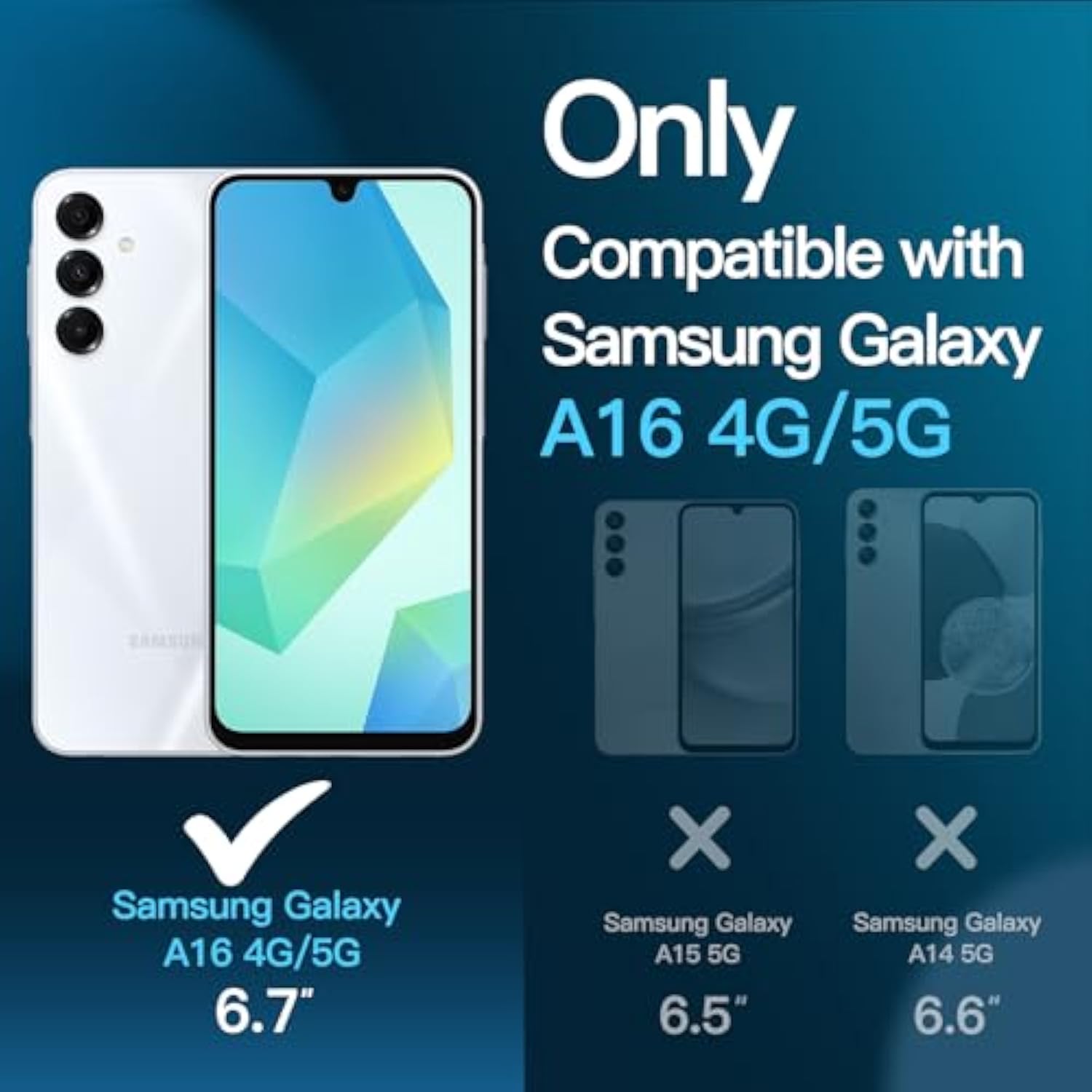 JETech Screen Protector for Samsung Galaxy A16 5G / 4G 6.7-Inch with Camera Lens Protector, Tempered Glass Film, HD Clear, 2-Pack Each