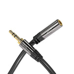 KabelDirekt – 15ft – Headphone Extension Lead Cable, 3.5mm connectors (aux Audio Cable, Male Jack Plug/Female Jack, Practically Break-Proof Metal casing, Perfect for Headphones, Black)