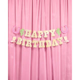 Western "Happy Birthday" gold foil banner, 4.5ft, for cowgirl and rodeo-themed parties