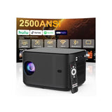 [Compatible With Netflix & 4K Support] Smart Projector With Wifi And Bluetooth,3D Doiby Audio, Auto Focus & Keystone,Native Projector Hd 1080P Max 330" Display,2500 Ansi Home Outdoor Projector