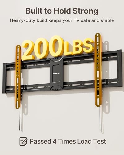 Heavy Duty Tilting TV Wall Mount for 43-95 Inch TVs, 200 lbs Capacity, 1.65" Slim Low Profile Wall Bracket, Max VESA 800x400mm Fits 16"/18"/24"/32"