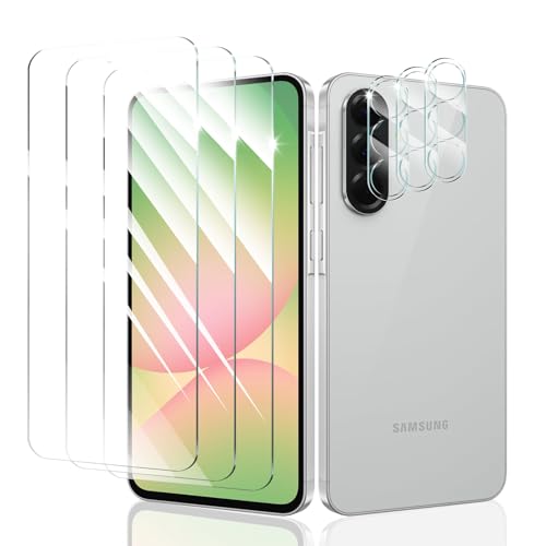 Screen Protector & Camera Lens Protector for Samsung Galaxy A56, Double Shatterproof HD Tempered Glass, 9H Hardness Anti-Scratch Impact-Protection