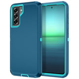 For Samsung Galaxy S21 Fe 5G Case Shockproof Dust/Drop Proof 3-Layer Full Body Protection [Without Screen Protector] Rugged Heavy Duty Cover Case For Galaxy S21 Fe 6.4",Turquoise