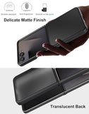 Case For Samsung Galaxy Z Flip 7 (2025) Phone Case Matte Translucent Hard Back + Soft Tpu Bumper Shockproof Cover For Galaxy Z Flip7 - Black Frost