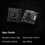 Ks-15 Optical Switches For Mx Mechanical Gaming Keyboard | 55G Force | Tactile| Clear Top Rgb Switches For Backlit Keyboard | (65 Pcs, Brown)
