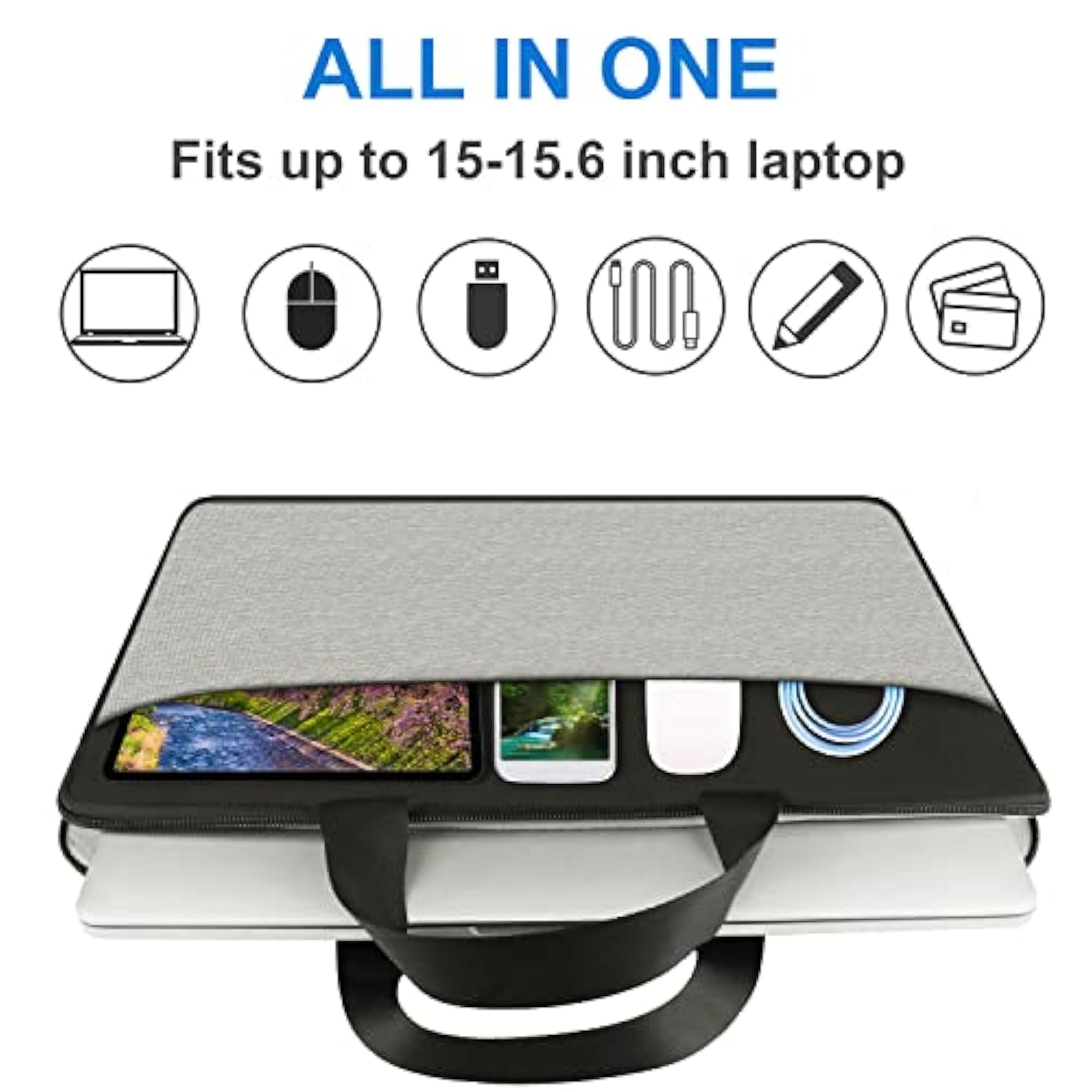 Durable Shockproof Protective Laptop Cover for 15" 15.6" HP, Asus, Acer, Dell & Lenovo Laptop
