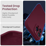 Designed For Iphone 14 Pro Max Case, Silicone Upgraded [Camera Protection] Case With [2 Screen Protectors], Soft Anti-Scratch Microfiber Lining Inside, 6.7 Inch, Plum