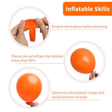 129Pcs Orange Balloons Different Sizes 18/12/10/5 Inches For Garland A