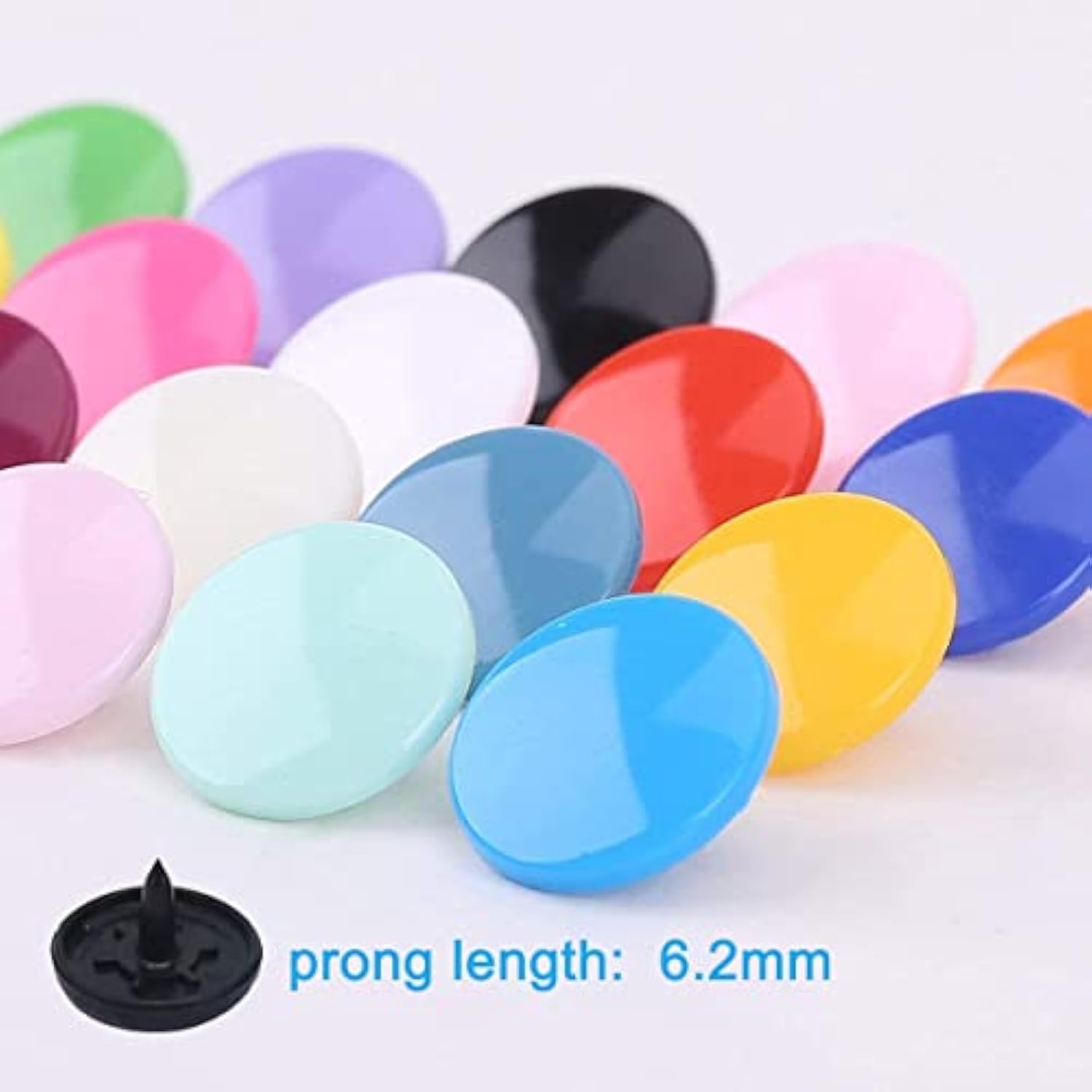 200 Sets Kam Extra Long Prong Plastic Snaps, Size 20 T5 Glossy Round R