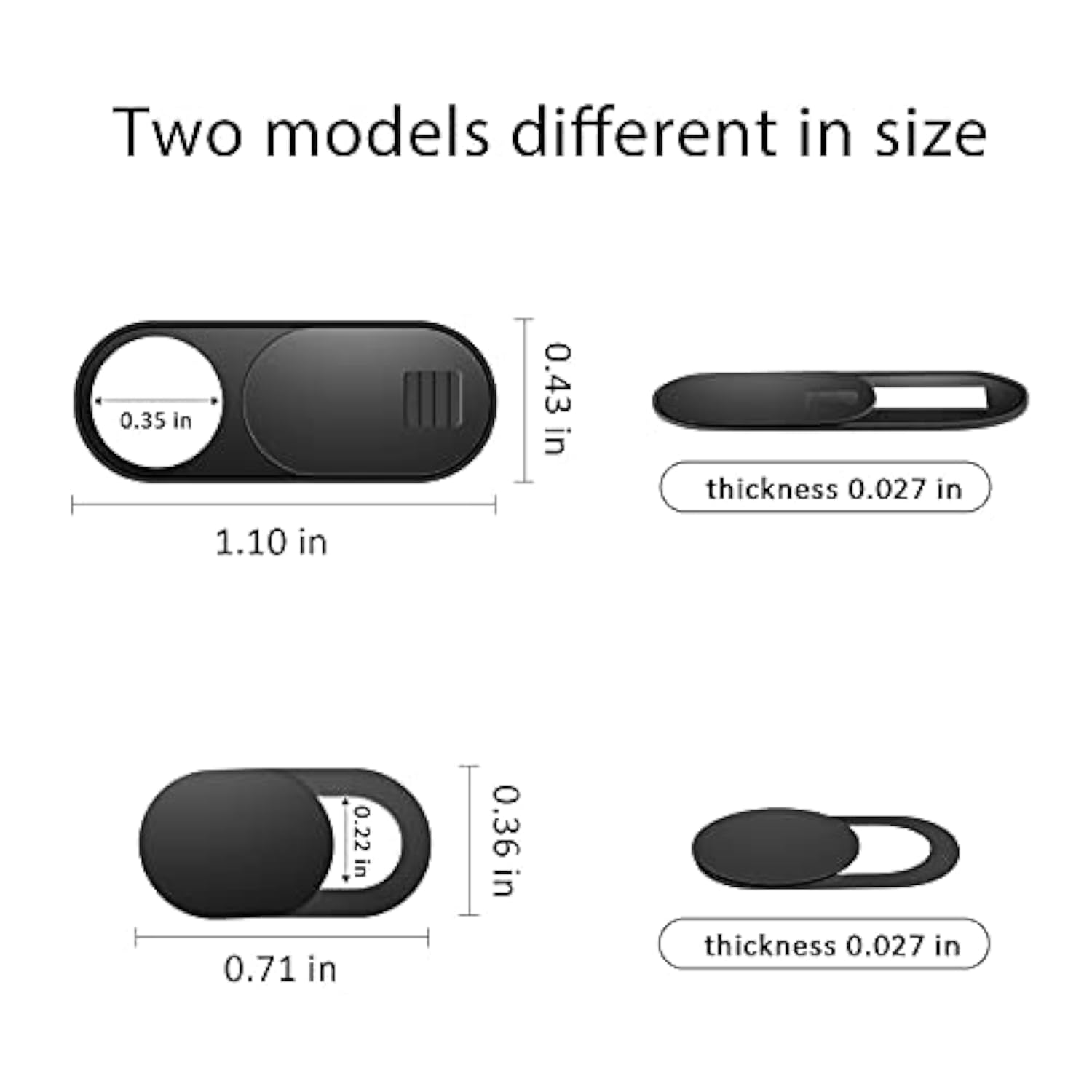 Ultra-Thin Webcam Camera Cover Slider 12 Pack for Laptop Phone Privacy