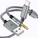 Usb C To 3.5Mm Aux Cable With Charger, 2 In 1 Usb C To 3.5Mm Headphone Car Stereo Aux Cable With Pd 18W Charging Compatible With Iphone 16/16Pro/15/15Pro, Galaxy S24 Ultra/S24/S23/S21Fe, Pixel 8/7/6