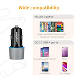 Fast Usb C Car Charger For Google Pixel 10/10 Pro/10 Pro Xl/10 Pro Fold/9/9A/8/7/6A Android Phone Plug, 48W Pd & Qc 3.0 Cigarette Lighter Adapter (Rapid Charging Type C Cable 3.3Ft Included)