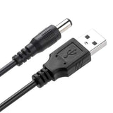 Usb 2.0 A Male To Dc 5.5X2.1Mm 5 Volt 24Awg Dc Connector Charge Barrel Jack Power Cable Black, 3Ft (Max 2.5 Ampere Power Cable, Center Pin Positive),2Pack