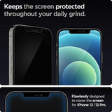 Spigen Tempered Glass Screen Protector [GlasTR EZ FIT] designed for iPhone 12 (2020) / iPhone 12 Pro (2020) [Case Friendly] - 2 Pack
