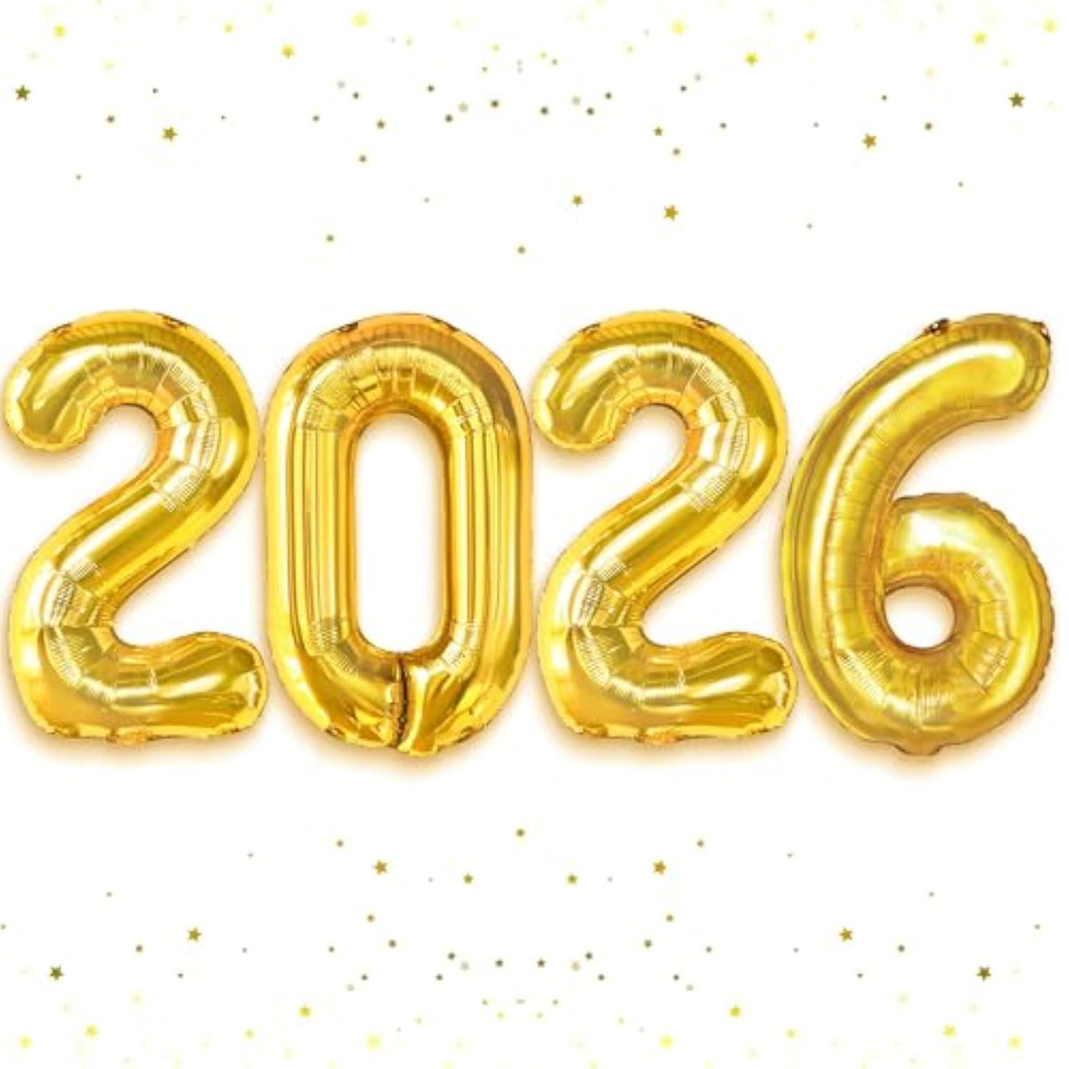 Gold 2026 Number Balloons 16Inch New Year Eve Party Decorations