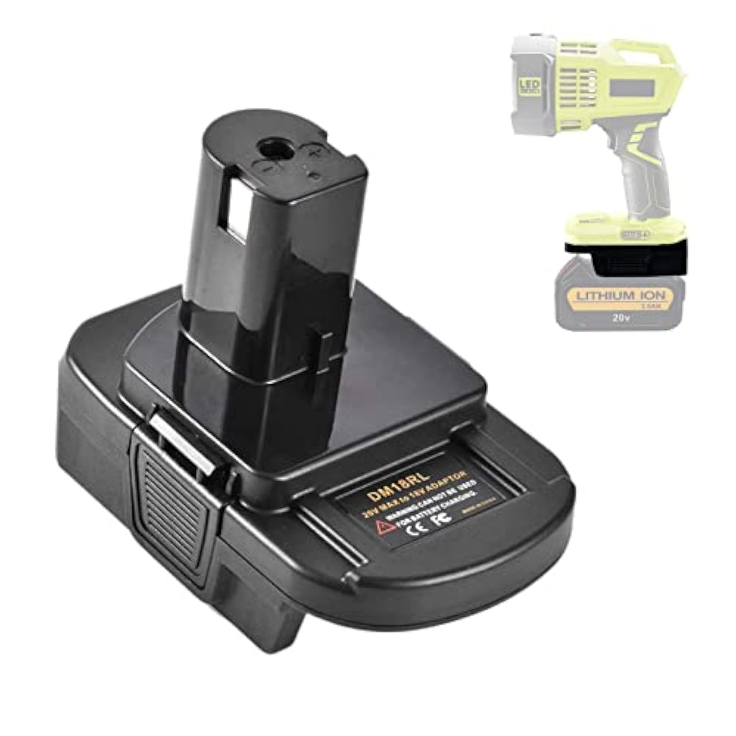 Dm18Rl Battery Adapter Converter For Dewalt For Milwaukee 20V/18V Li-Ion Battery Convert To For Ryobi 18V Tool P103 P104 P105 P108 Abp1801
