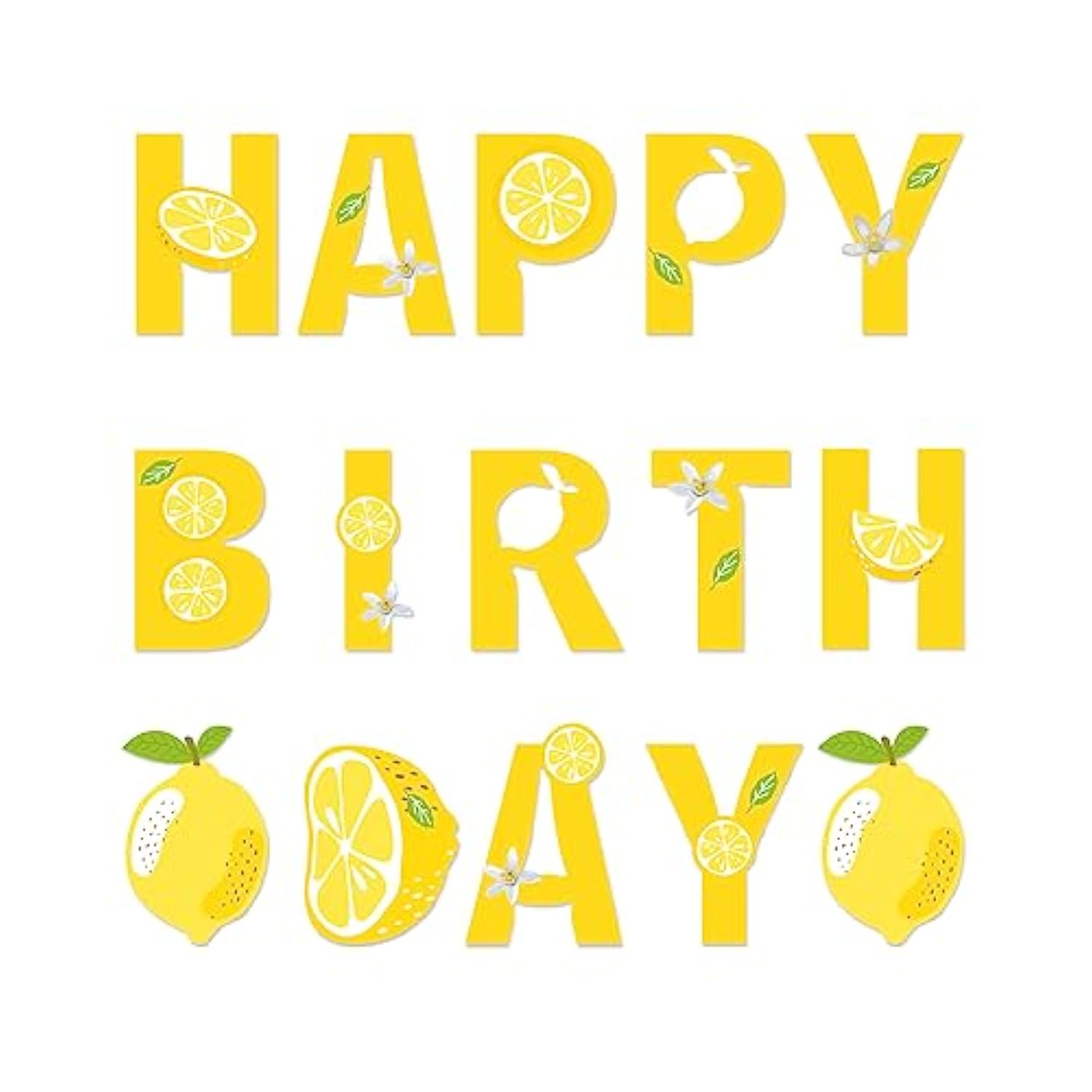 Lemon Banner Lemon Happy Birthday Banner Lemonade Birthday Party Banner Lemon Party Decoration Lemonade Happy Birthday Sign For Summer Fruit Birthday Party Lemon Theme Bridal Shower Supplies