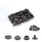 50 Sets Snap Fasteners Kit, 15Mm Heavy Duty Metal Snaps Buttons Press