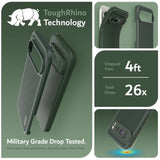 TUDIA MergeGrip [Compatible with Magsafe & Pixelsnap] for Google Pixel 10 Pro XL Case 2025, [Military Grade] Dual-Layer Shockproof Slim Non-Slip Heavy Duty Protective Phone Cases – Pine Green