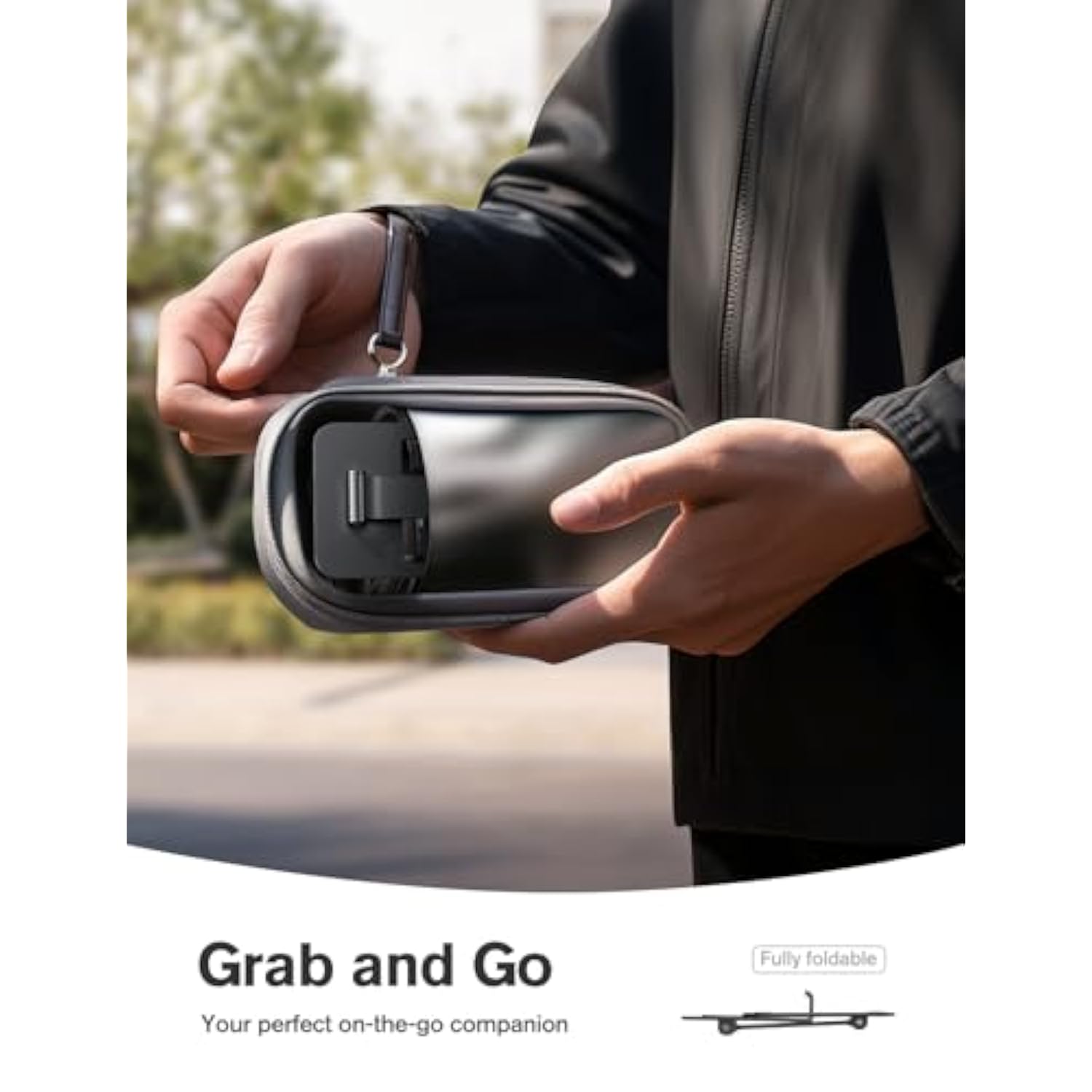 2 Pack Dual Folding Cell Phone Stand, Fully Adjustable Phone Holder For Desk, Compatible With 16 15 14 13 12 11, Nintendo Switch, All Phones, Black & Rose Gold