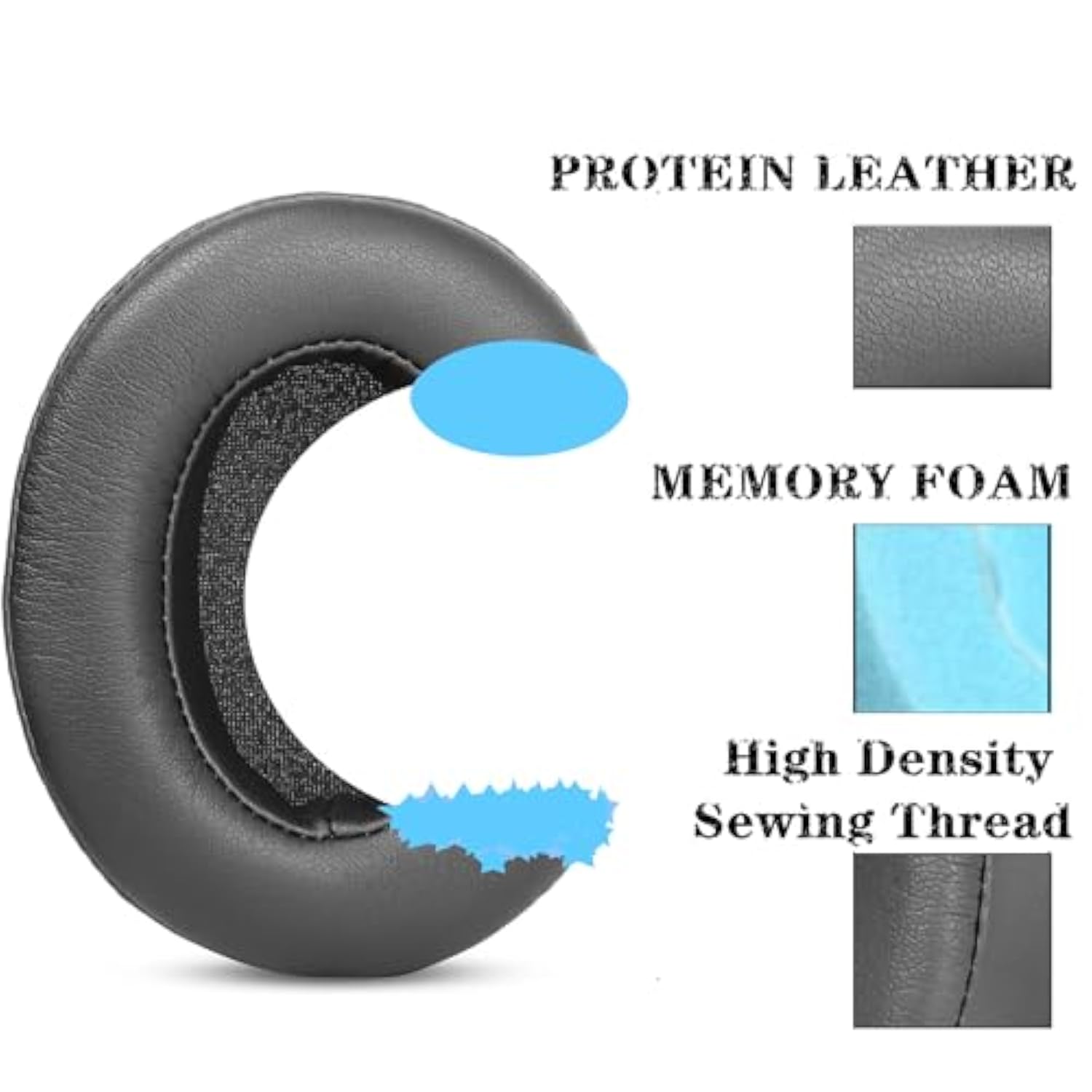 Replacement Ear Pads Ear Cushions Compatible With Hyperx Cloud Flight,Cloud Flight S Headphones Earpads Ear Cups Parts (Earpads)