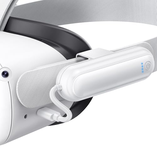 Battery Pack For Oculus Quest 2, 20000Mwh Extended Battery For Meta Quest 2 Accessories, 10W Fast Charging Vr Headset Battery Pack, Lightweight And Portable Charger For Extra 2-4H Playtime