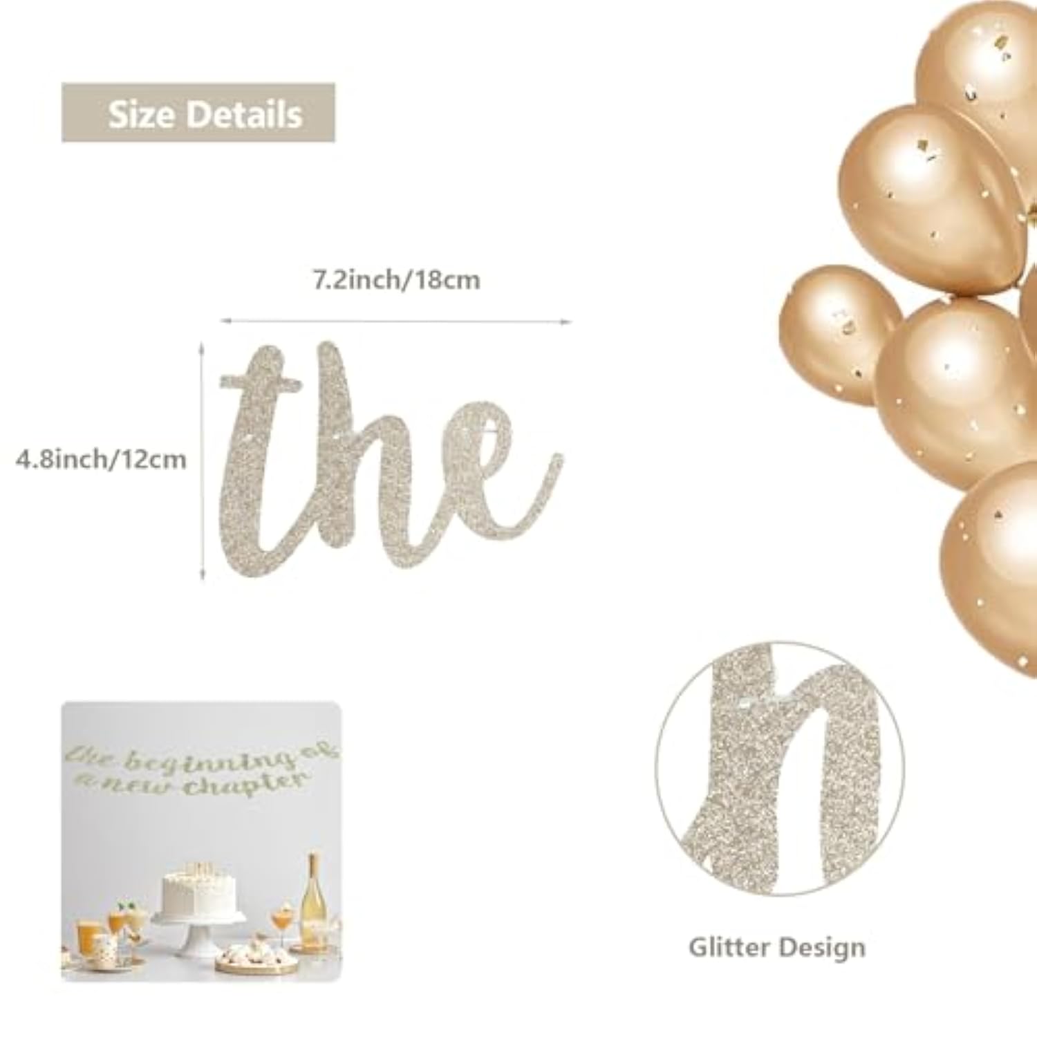 Pre Strung The Beginning Of A New Chapter Banner, Divorce Party Decorations For Women, Champagne Gold Party Sign, Happy Retirement Supplies, Graduation Sign 2025 Banner - No Diy