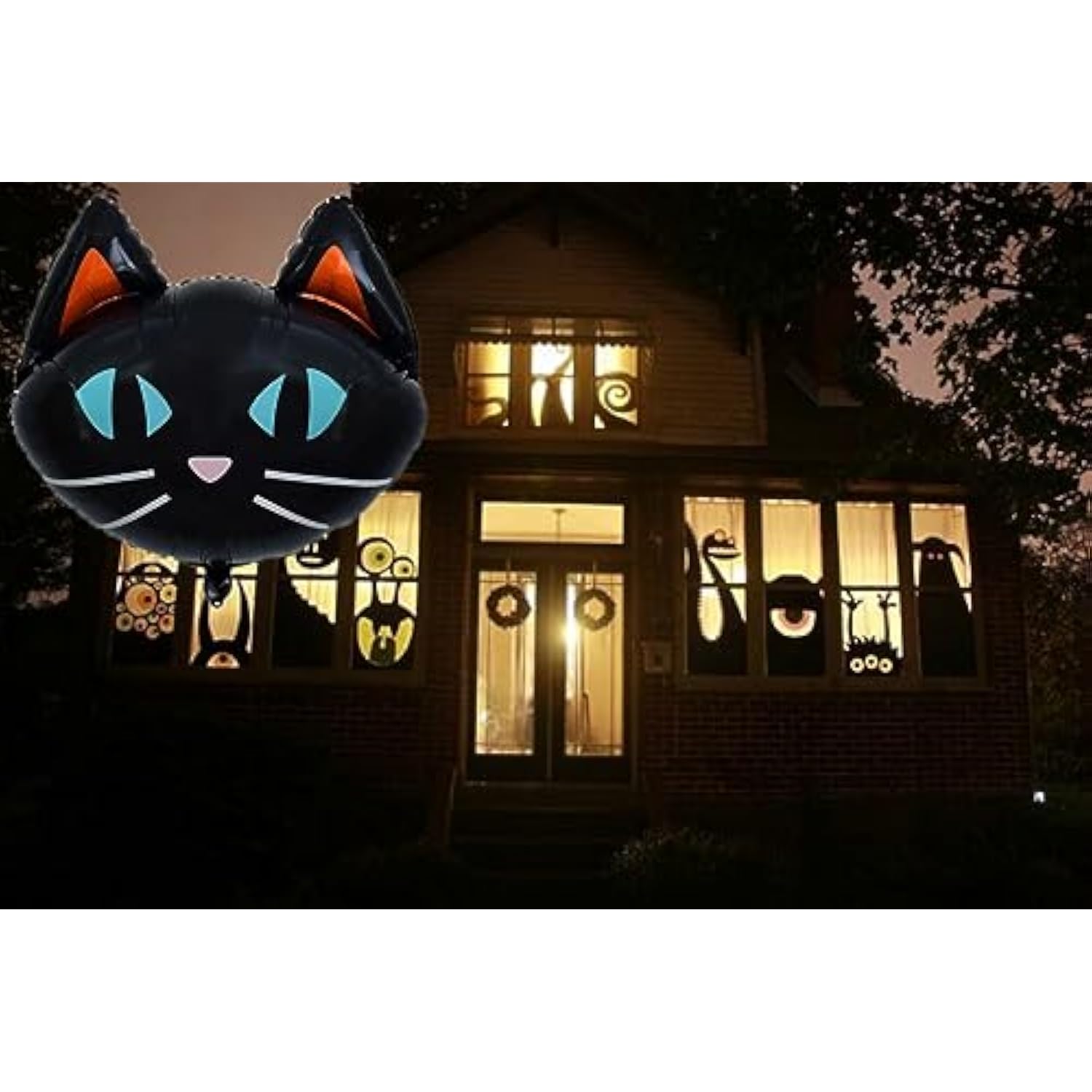 6Pc 25.6" Black Cat Halloween Foil Balloons – Party & Birthday Decorations