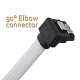 3Pcs Sata Iii 6Gbit/S Right Angle Data Cable With Locking Latch For Hdd/Ssd/Cd