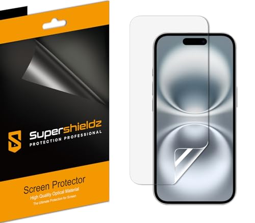 (3 Pack) Designed for iPhone 16 Plus/iPhone 15 Plus (6.7 inch) Screen Protector, High Definition Clear Shield (PET)