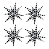 4-Piece 26-Inch Black White Checked Balloons for Party and Racing Decor