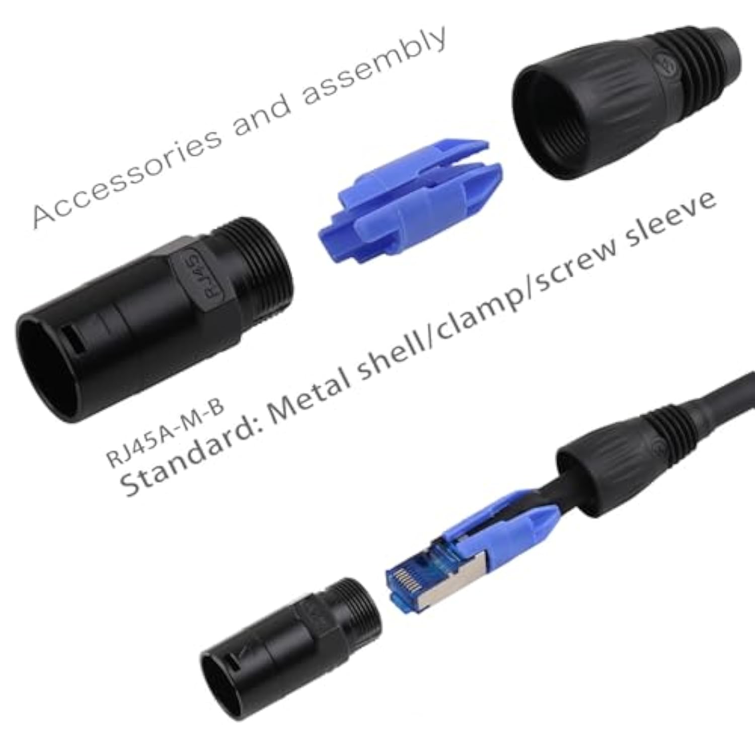Toronce Professional Cat6 Ethercon Rj45 Cable Both Ends With Shielded Connecto