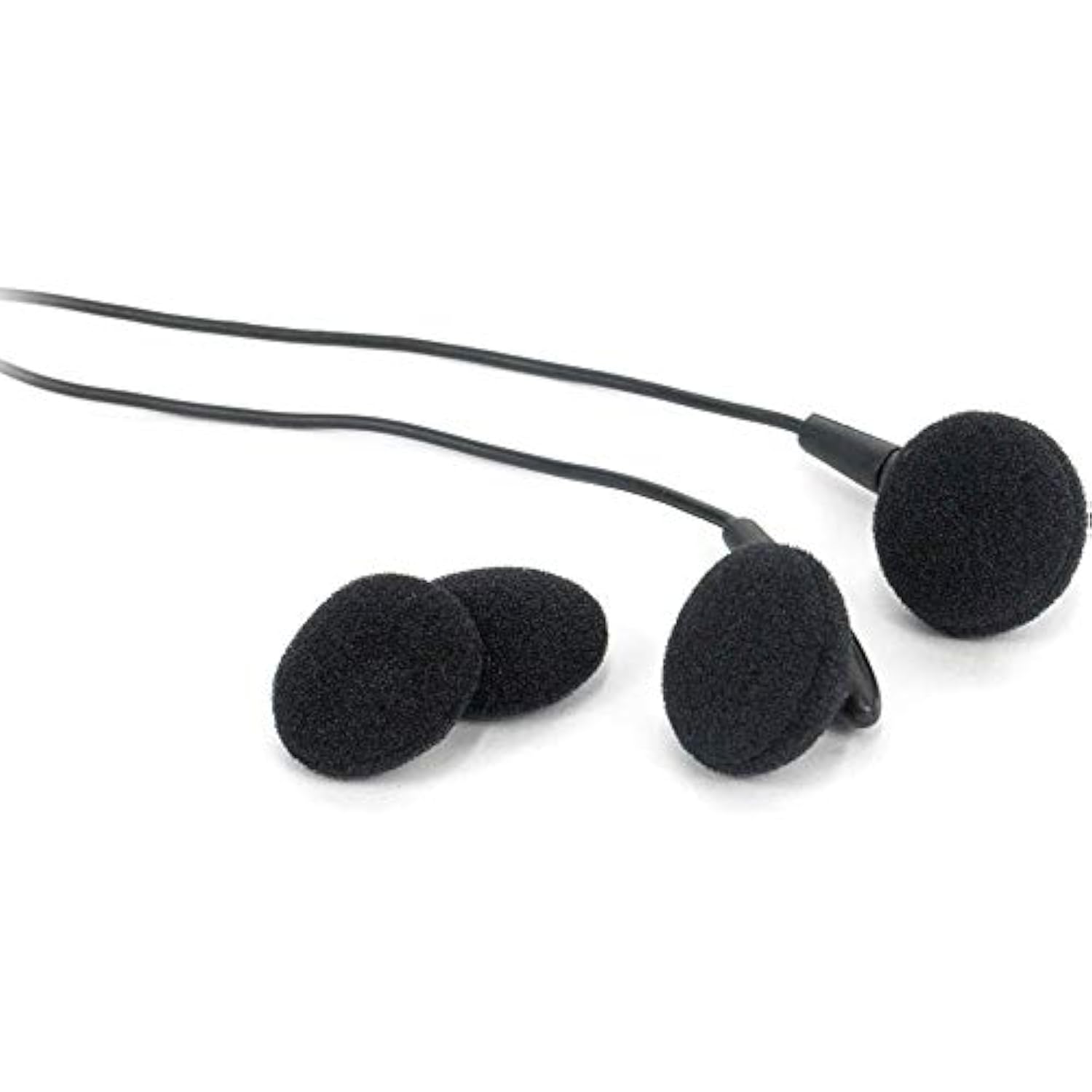 Mini Foam Covers Soft Round Foam Earbud Earpad Ear Bud Pad Replacement Sponge Covers For Disposable Headphones, Headsets, Black